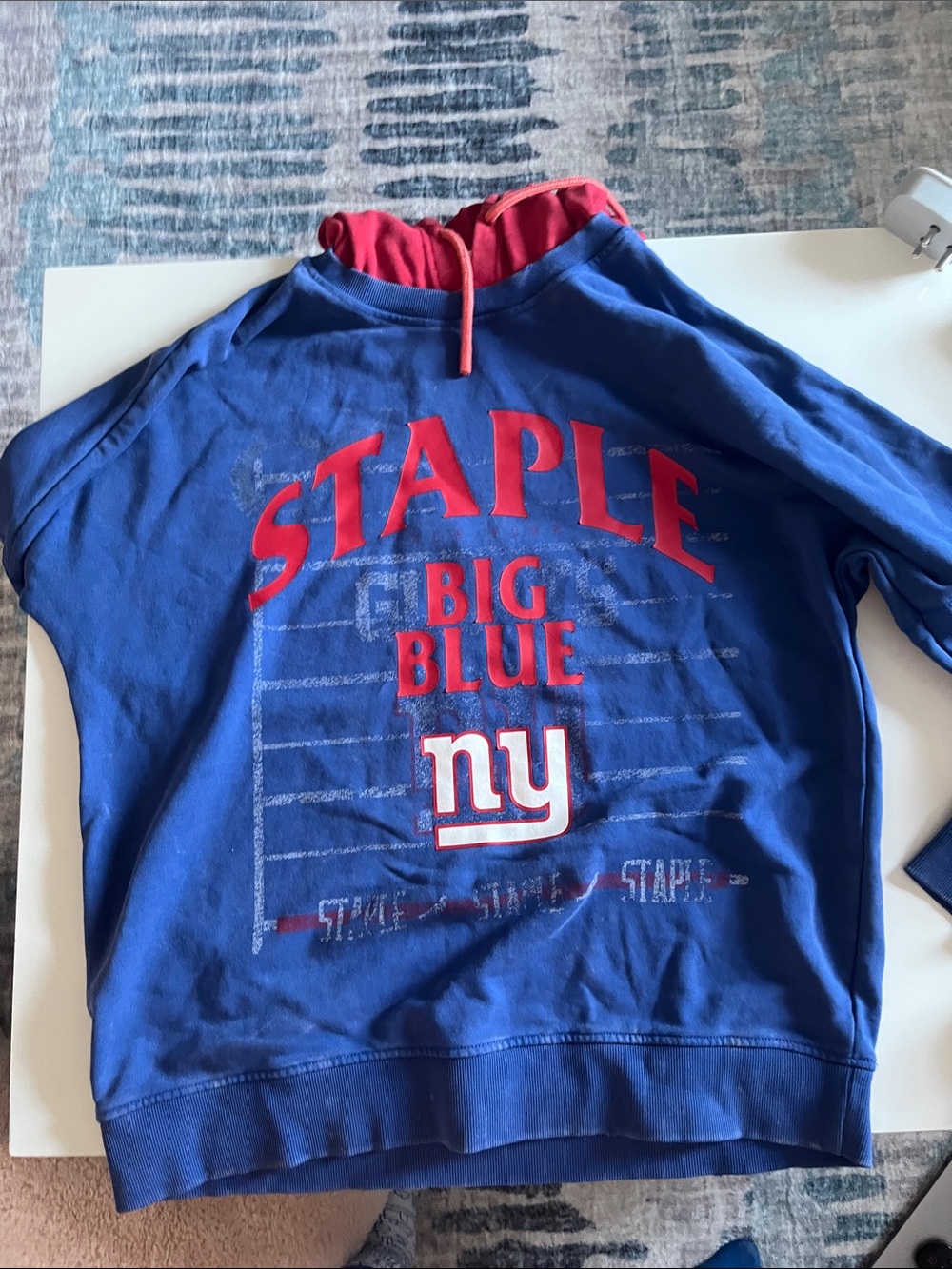 Staple Men's Official Giants Blue Pullover Hoodie with Red Accents
